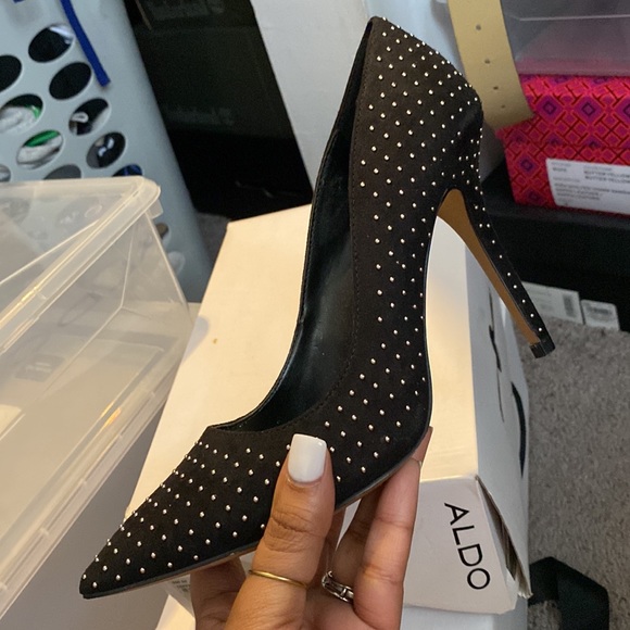 Cepparania pumps from Aldo. Black pumps with studded dots - Picture 3 of 4